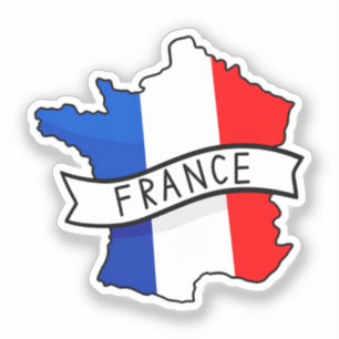 Frankreich Flagge Karte Patriotischer Französische Aufkleber