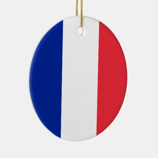 Frankreich-Flagge Keramik Ornament (Rechts)