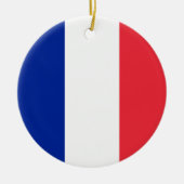 Frankreich-Flagge Keramik Ornament (Vorne)