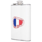 Frankreich Flagge Klettersteiger Carabiner Flachmann (Links)