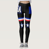 Frankreich-Flagge Leggings (Vorderseite)