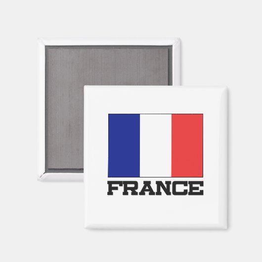 Frankreich-Flagge Magnet (Vorderseite/Rückseite)