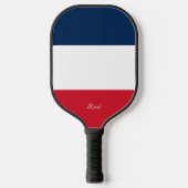 Frankreich - Flagge mit Ihrem Namen Pickleball Schläger (Vorderseite)