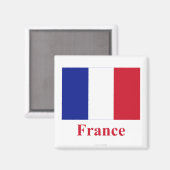 Frankreich - Flagge mit Name Magnet (Vorderseite/Rückseite)