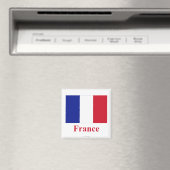 Frankreich - Flagge mit Name Magnet (In Situ (Geschirrspüler))