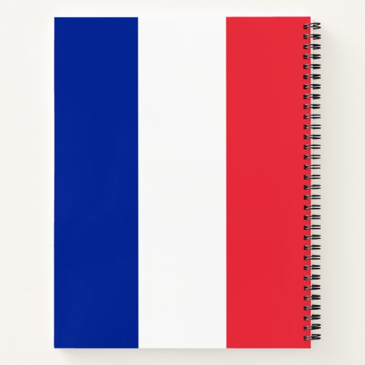 Frankreich-Flagge Notizblock (Rückseite)
