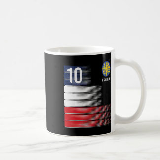 Frankreich-Flagge Nummer 10 Französische Fußball-M Kaffeetasse