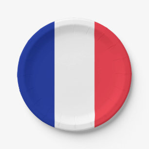 Frankreich-Flagge Pappteller