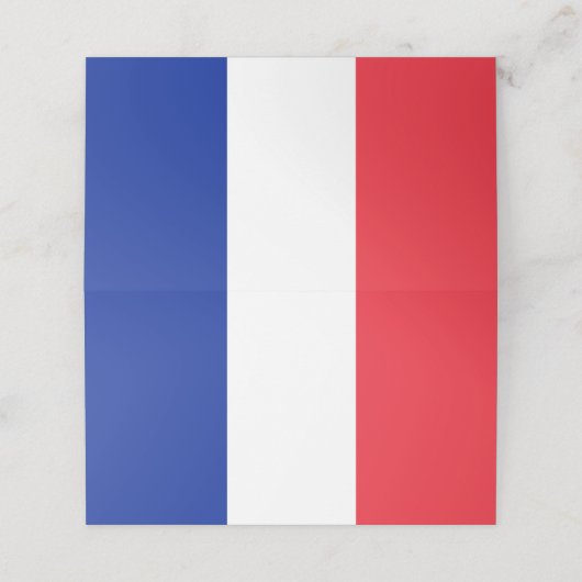 Frankreich-Flagge Platzkarte (Außenseite Aufgefaltet)
