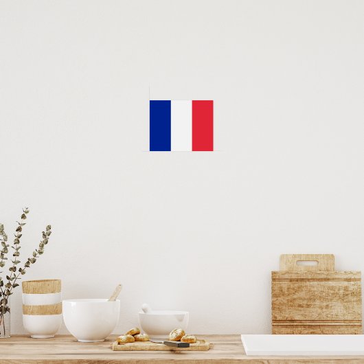Frankreich-Flagge Poster (Küche)