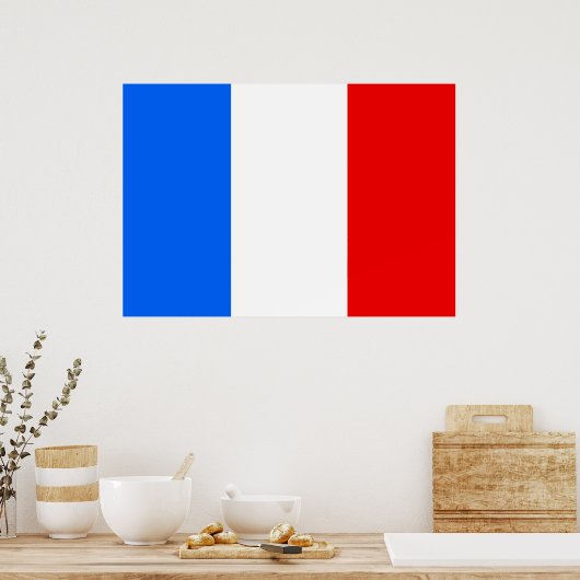 Frankreich-Flagge Poster (Küche)