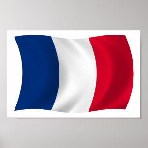 Frankreich Flagge Poster Druck