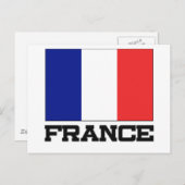 Frankreich-Flagge Postkarte (Vorne/Hinten)