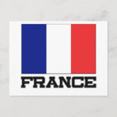 Frankreich-Flagge Postkarte (Vorderseite)
