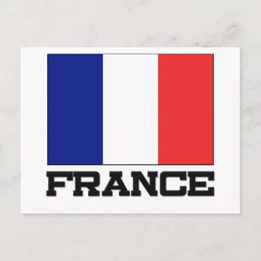 Frankreich-Flagge Postkarte (Vorderseite)