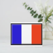 Frankreich-Flagge Postkarte (Stehend Vorderseite)