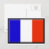 Frankreich-Flagge Postkarte (Vorne/Hinten)