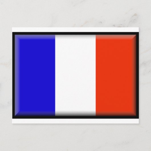 Frankreich-Flagge Postkarte (Vorderseite)