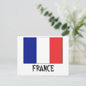 Frankreich-Flagge Postkarte (Stehend Vorderseite)