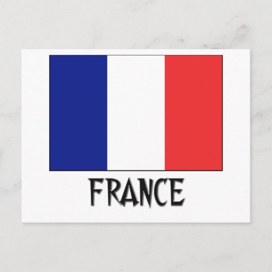 Frankreich-Flagge Postkarte (Vorderseite)