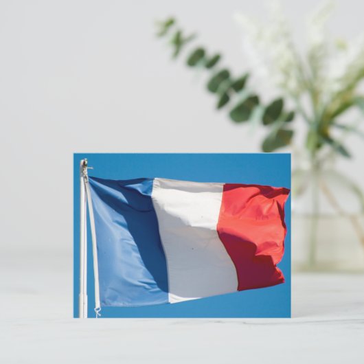 Frankreich-Flagge Postkarte (Stehend Vorderseite)