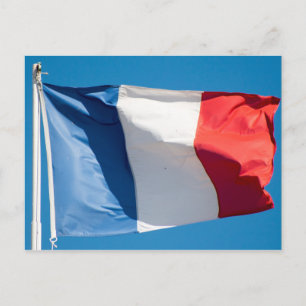 Frankreich-Flagge Postkarte