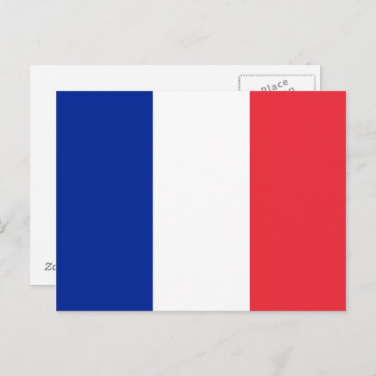 Frankreich-Flagge Postkarte (Vorne/Hinten)