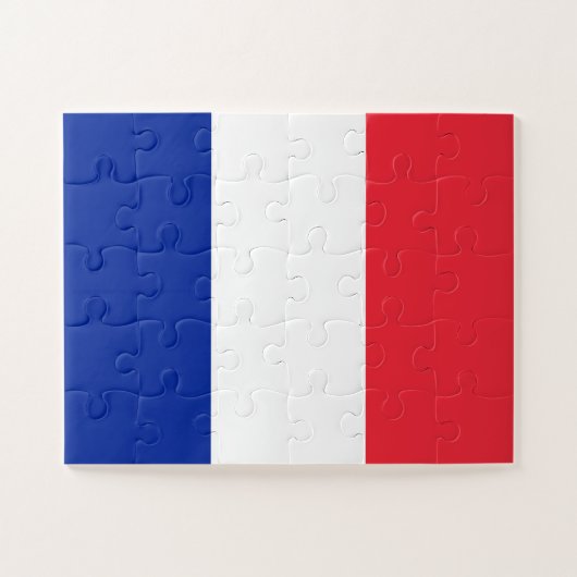 Frankreich-Flagge Puzzle (Horizontal)
