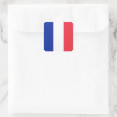 Frankreich-Flagge Quadratischer Aufkleber (Tasche)