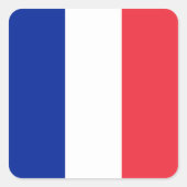 Frankreich-Flagge Quadratischer Aufkleber
