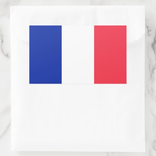 Frankreich-Flagge Rechteckiger Aufkleber (Tasche)