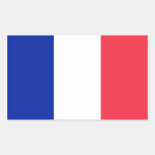 Frankreich-Flagge Rechteckiger Aufkleber (Vorderseite)