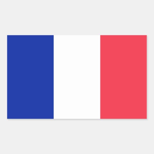 Frankreich-Flagge Rechteckiger Aufkleber (Vorderseite)