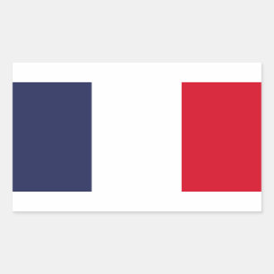 Frankreich-Flagge Rechteckiger Aufkleber