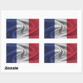 Frankreich-Flagge Rechteckiger Aufkleber (Blatt)