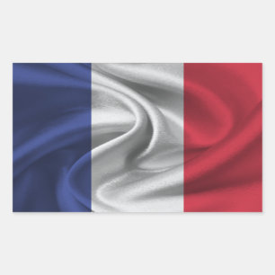 Frankreich-Flagge Rechteckiger Aufkleber