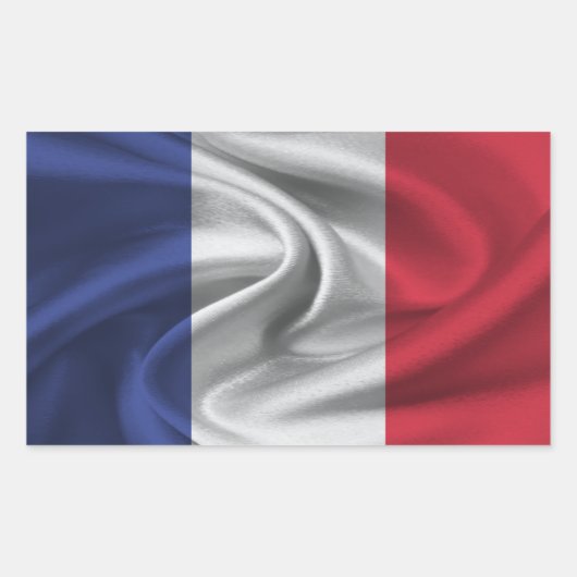 Frankreich-Flagge Rechteckiger Aufkleber (Vorderseite)