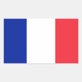Frankreich-Flagge Rechteckiger Aufkleber (Vorderseite)