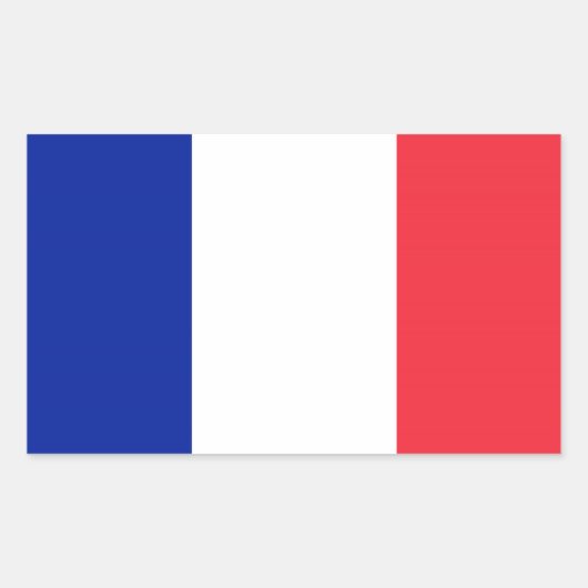 Frankreich-Flagge Rechteckiger Aufkleber (Vorderseite)