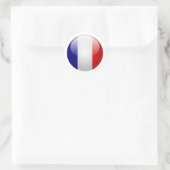 Frankreich-Flagge Runder Aufkleber (Tasche)