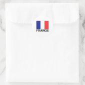 Frankreich-Flagge Runder Aufkleber (Tasche)