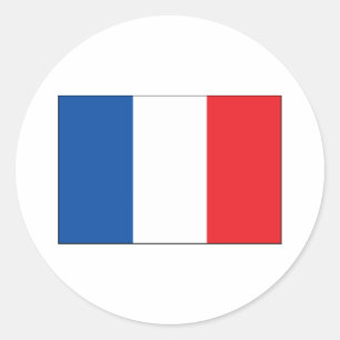 Frankreich-Flagge Runder Aufkleber