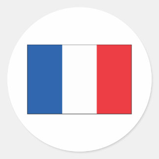 Frankreich-Flagge Runder Aufkleber