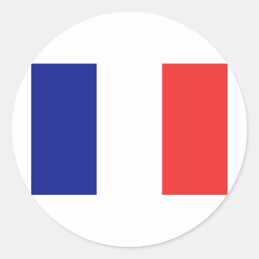 Frankreich-Flagge Runder Aufkleber (Vorderseite)