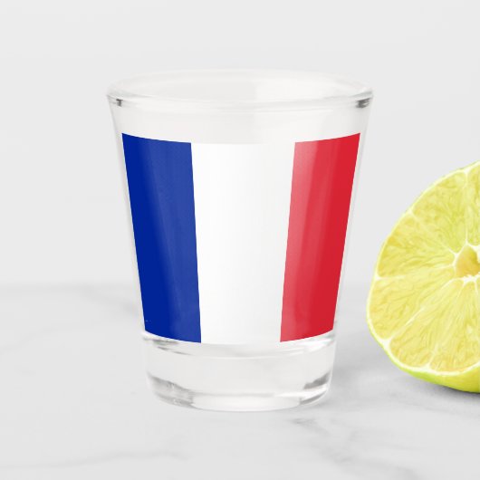 Frankreich-Flagge Schnapsglas (Vorderseite)