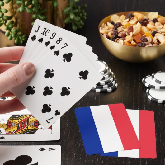 Frankreich-Flagge Spielkarten (In Situ)