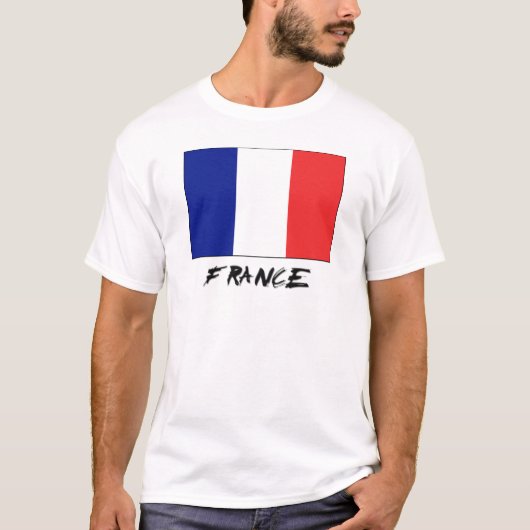 Frankreich-Flagge T-Shirt (Vorderseite)