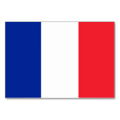 Frankreich-Flagge Tischnummer (Vorderseite)