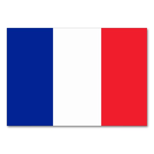 Frankreich-Flagge Tischnummer (Vorderseite)