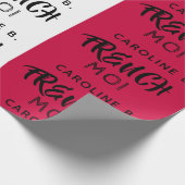 Frankreich-Flagge und Monogramm Geschenkpapier (Ecke)